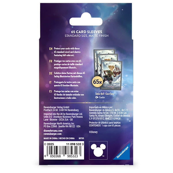Card Sleeves: Disney Lorcana- Reign of Jafar- Tinker Bell Giant Fairy (65ct)
