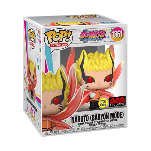 Funko Pop! Boruto Naruto Next Generations - Naruto Baryon Mode Glow (AAA Anime) 6-inch