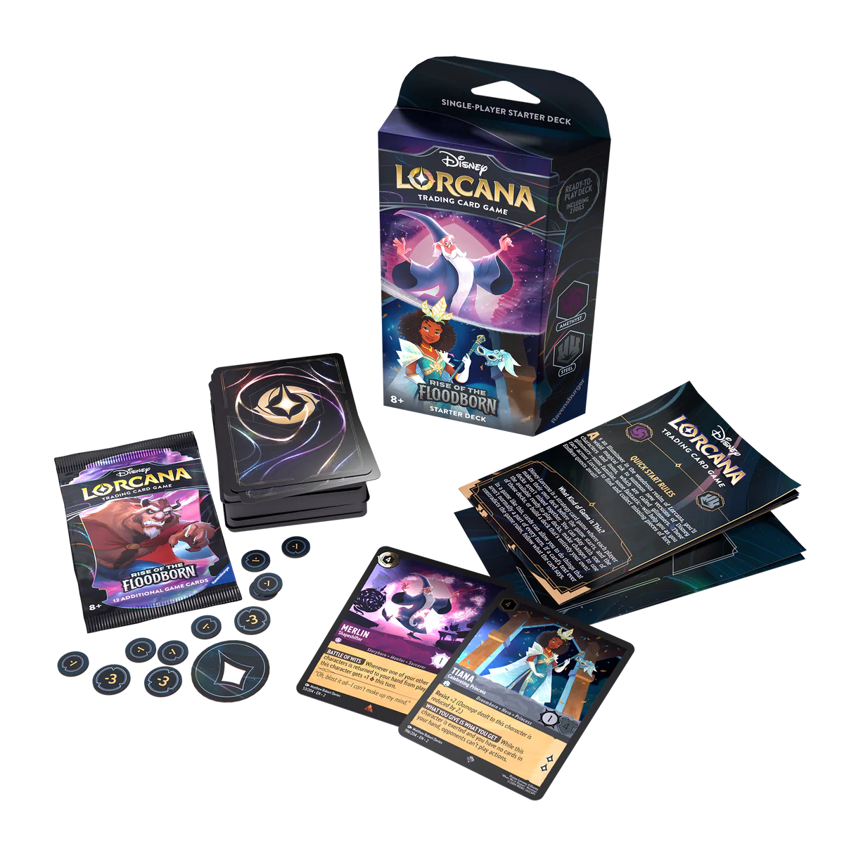 Disney Lorcana: Rise of the Floodborn Starter Deck (Amethyst & Steel) - Rise of the Floodborn (2)
