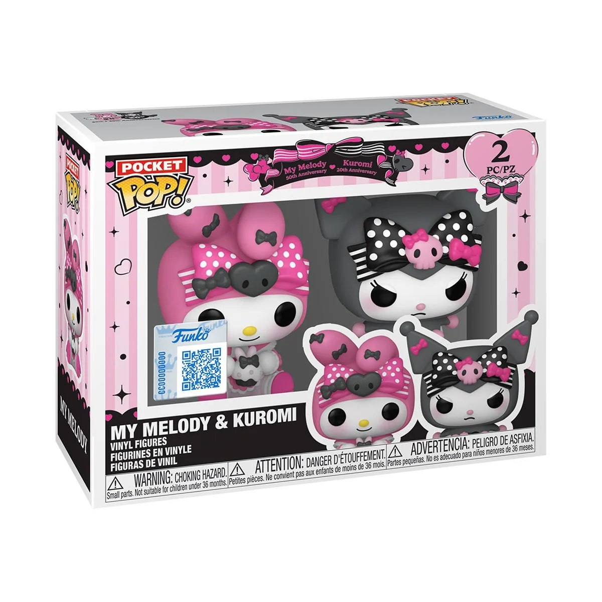 Funko Pop! Keychain: Sanrio My Melody 50th and Kuromi 20th Anniversary (Specialty Series)