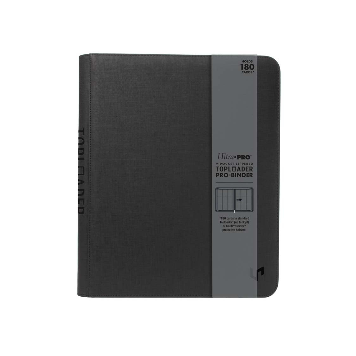 Ultra Pro Binder: PRO 9-Pocket Zippered Toploader- Black