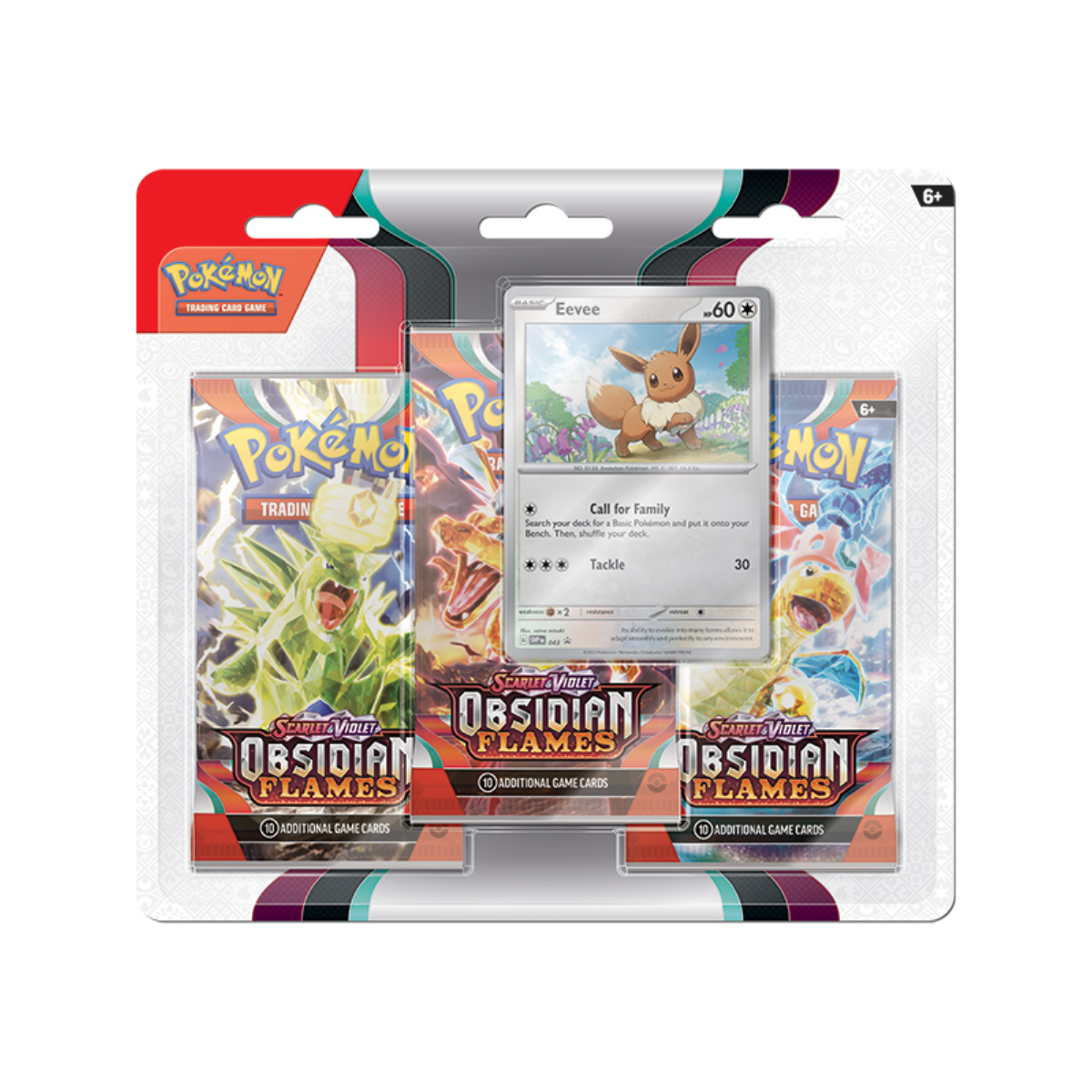 Pokémon TCG: Scarlet & Violet 03 Obsidian Flames- 3-Booster Blister (Eevee)