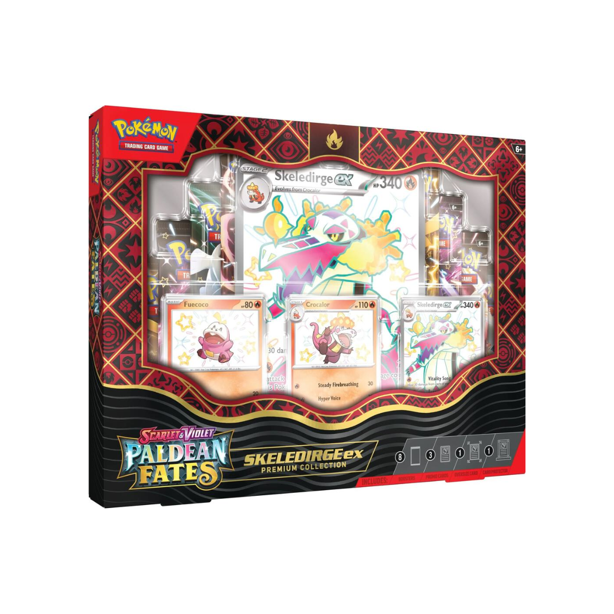 Pokémon TCG: Scarlet & Violet 4.5 Paldean Fates - Skeledirge ex Premium Collection Box