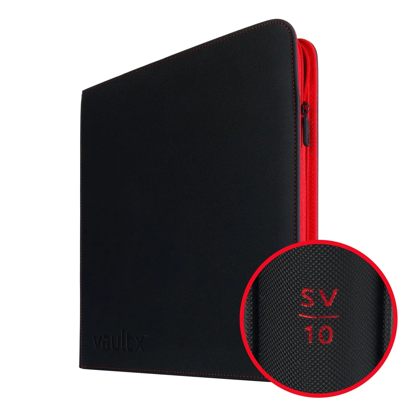 Vault X - 12-Pocket Exo-Tec® Zip Binder Scarlet and Violet