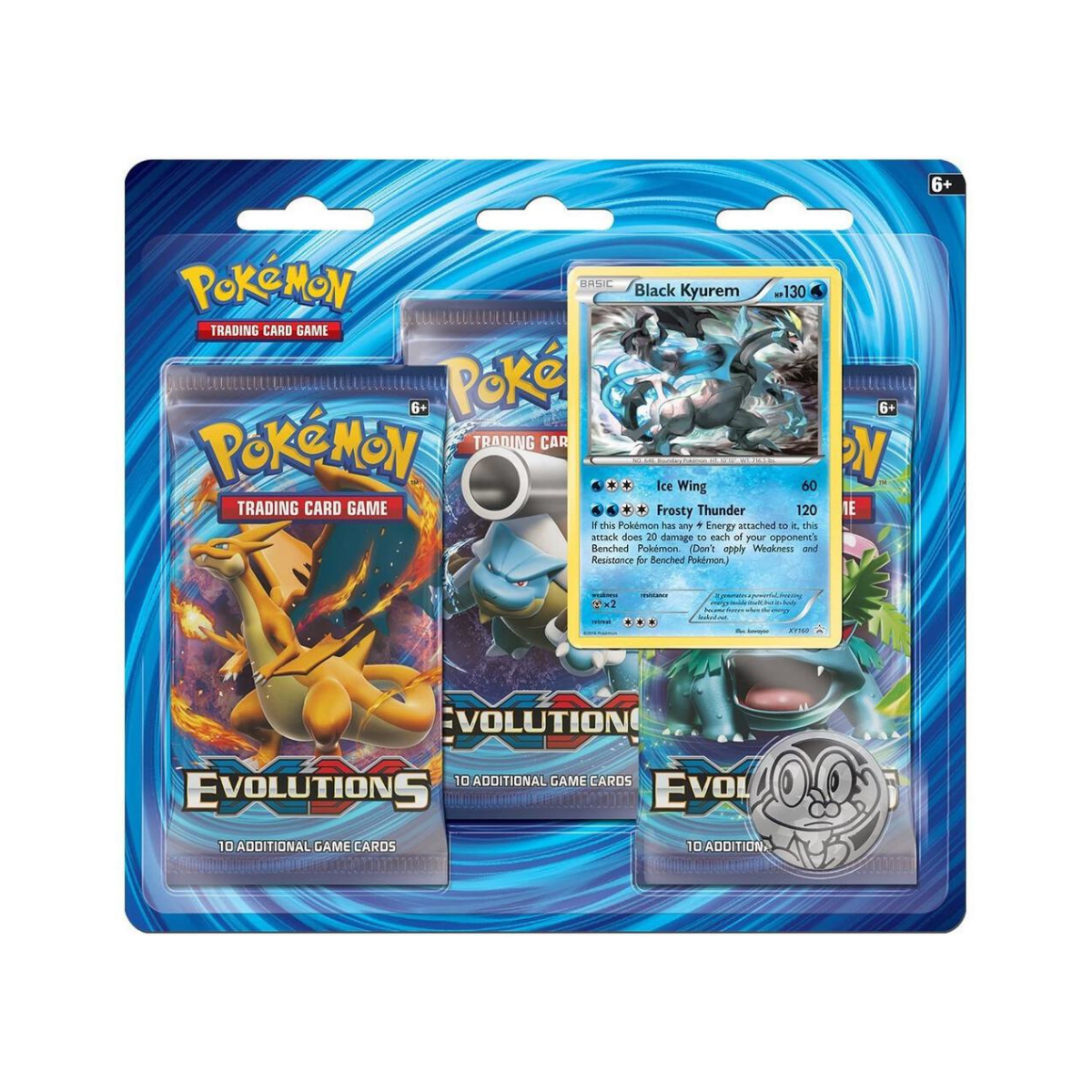 Pokémon TCG: XY Evolutions - 3-Pack Blister (Black Kyurem)