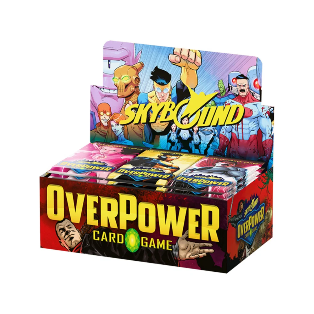 OVERPOWER TCG: SKYBOUND - INVINCIBLE AND THE WALKING DEAD Booster Display