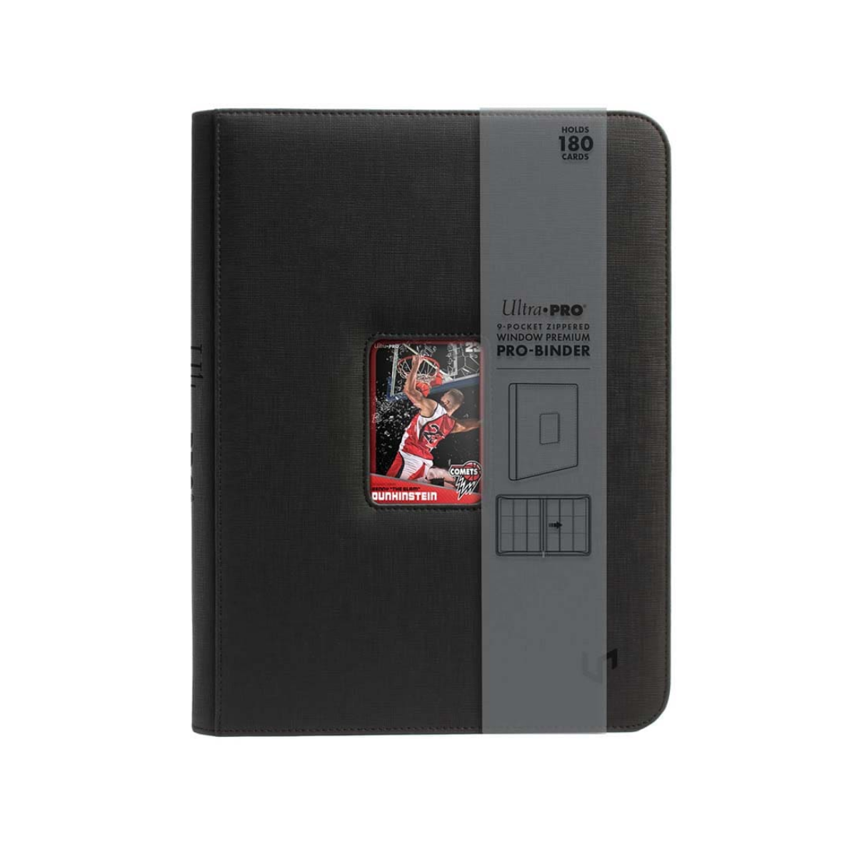 Ultra Pro Binder: PRO 9-Pocket Zippered Window - Black