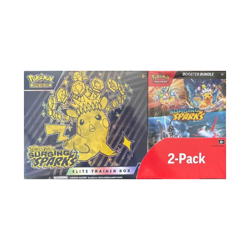 Pokémon TCG: Surging Sparks - 2-Pack ETB & Booster Bundle