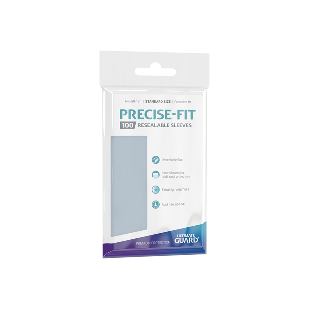 Card Sleeves: Precise-Fit Sleeves Standard Size- Transparent (100)