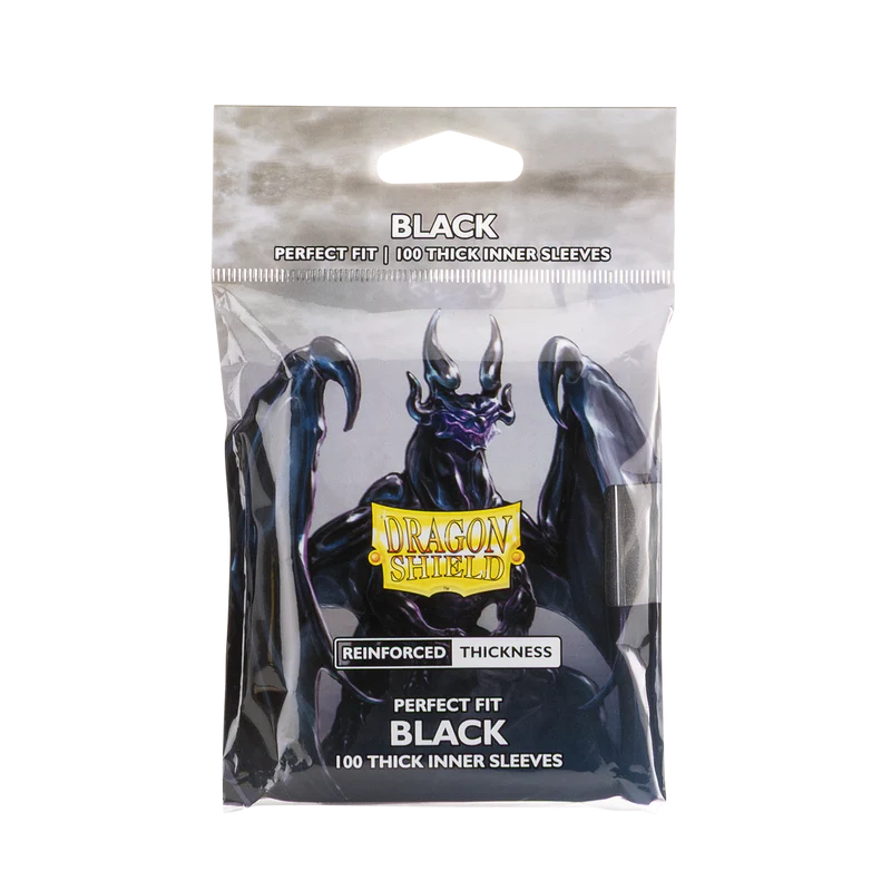 Dragon Shield Sleeves: Perfect Fit Standard Thick Inner - Black