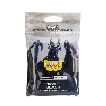 Dragon Shield Sleeves: Perfect Fit Standard Thick Inner - Black