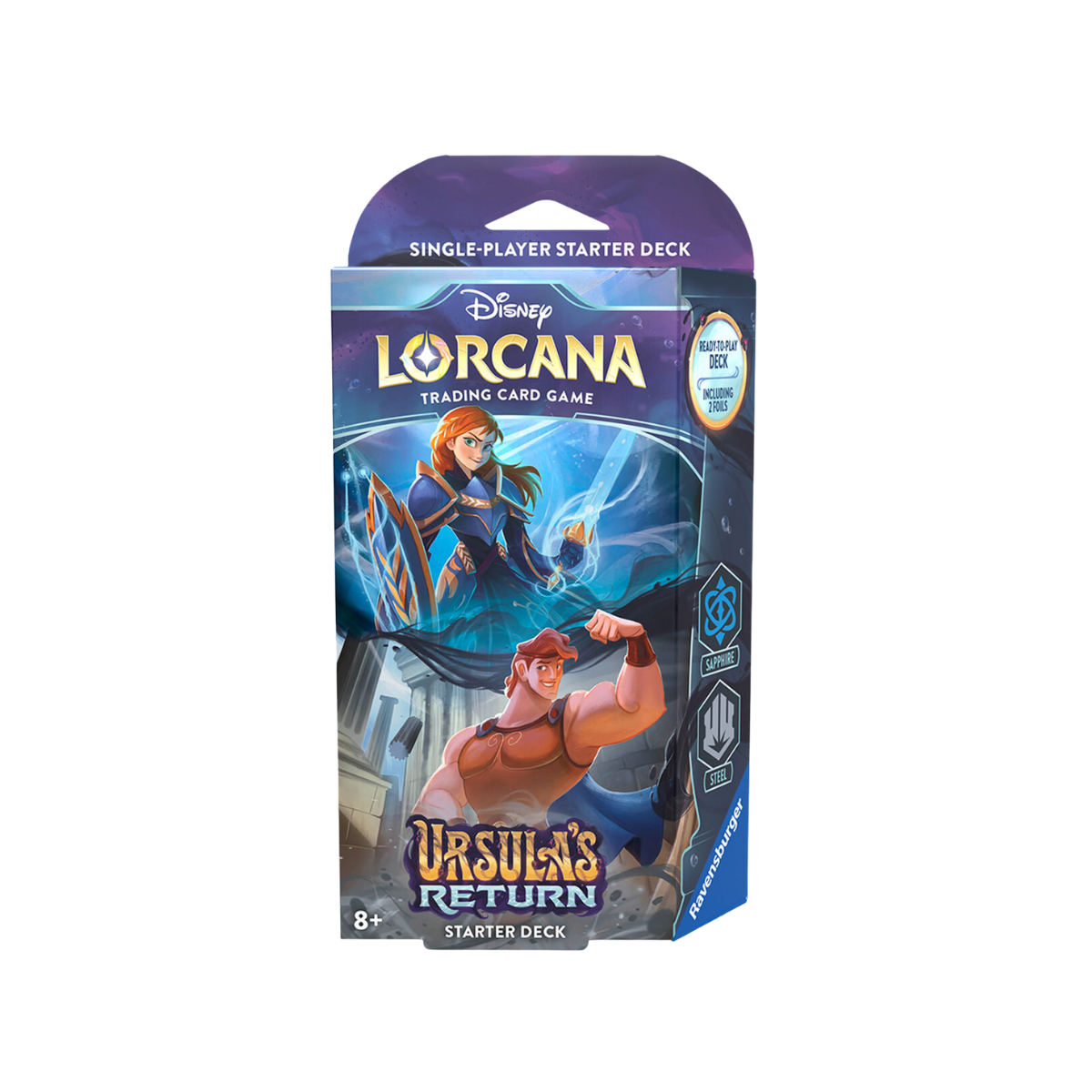 lorcana sapphire steel starter deck Disney Lorcana: Ursula's Return Starter Deck (Sapphire & Steel) – The Eternal Forge