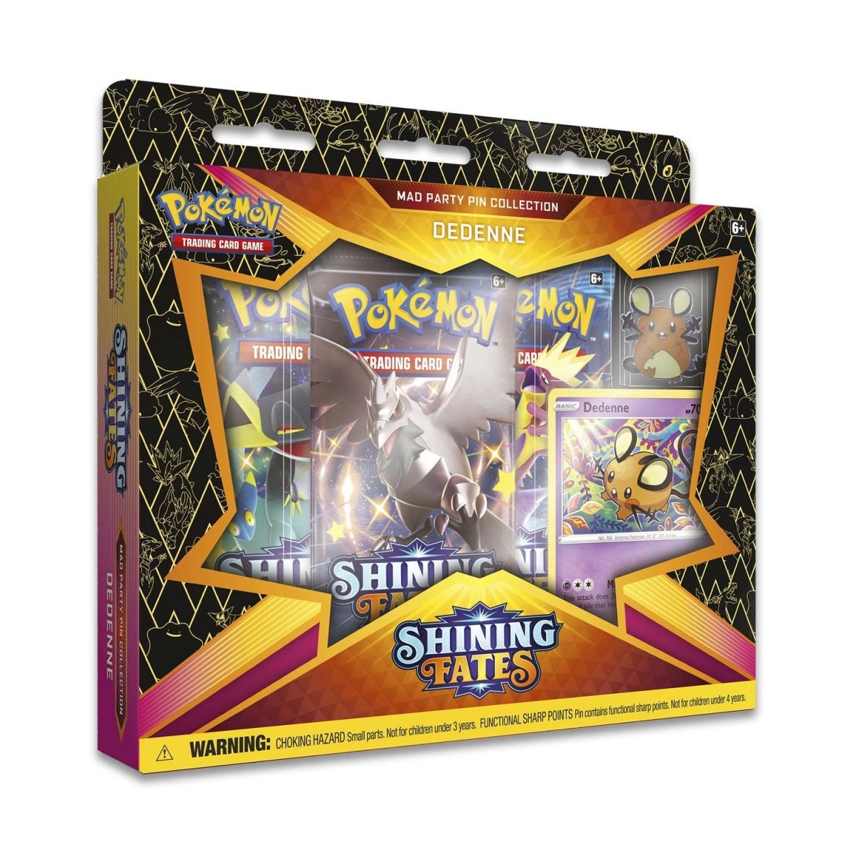 Pokemon TCG: Shining Fates Mad Party Pin Collection [Dedenne]