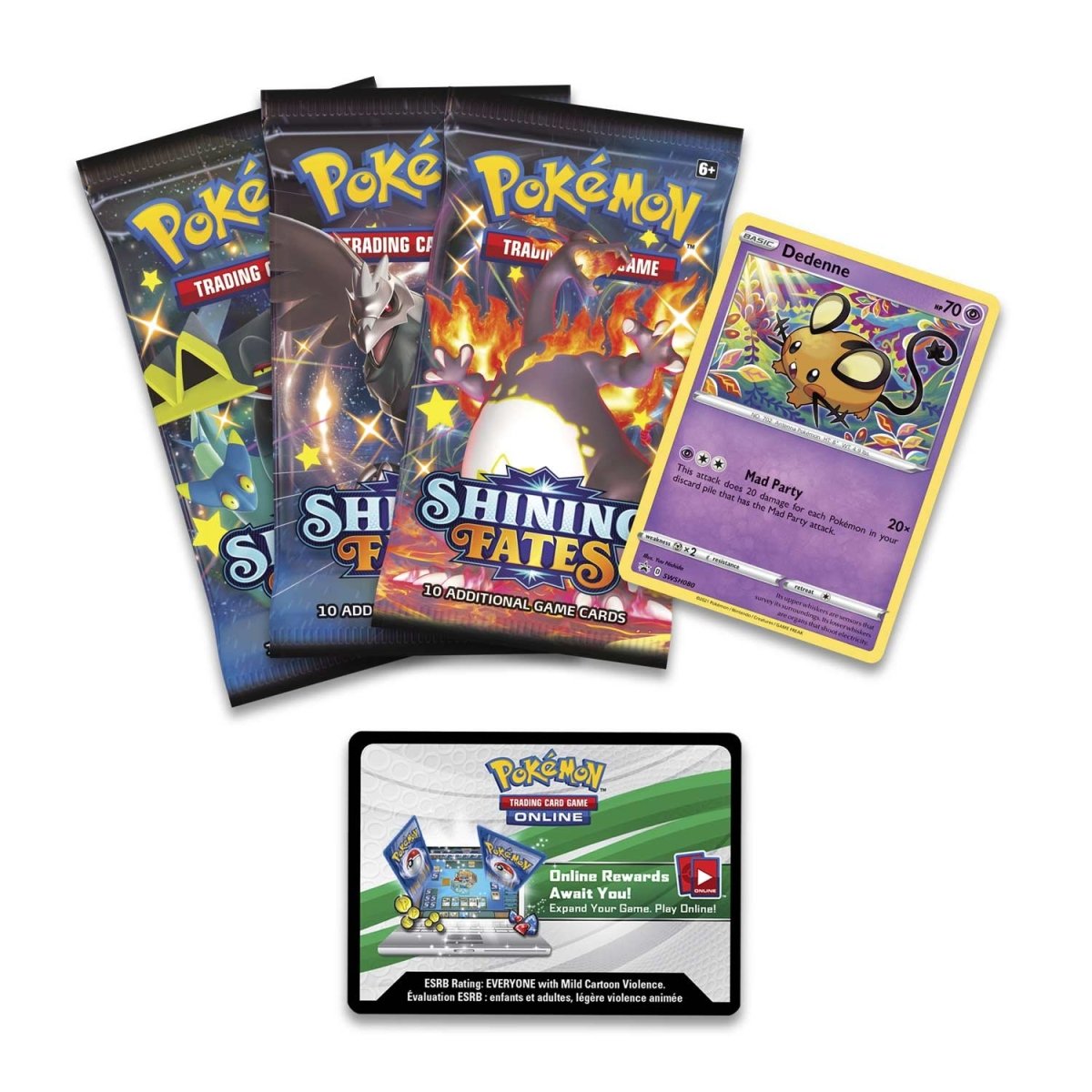 Pokemon TCG: Shining Fates Mad Party Pin Collection [Dedenne]