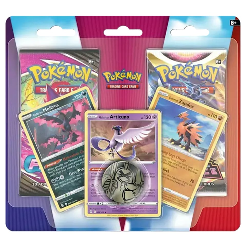 Pokemon TCG: Enhanced 2-Pack Blister [Galarian Articuno, Galarian Zapdos, & Galarian Moltres]
