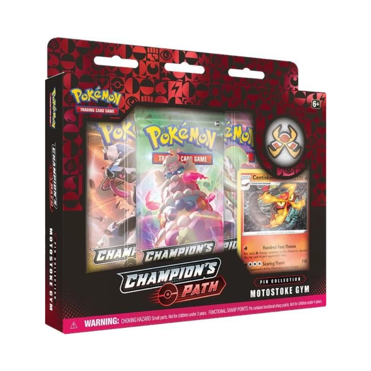 Pokémon TCG: Champion's Path - 3 Pack Pin [Motostoke Gym]