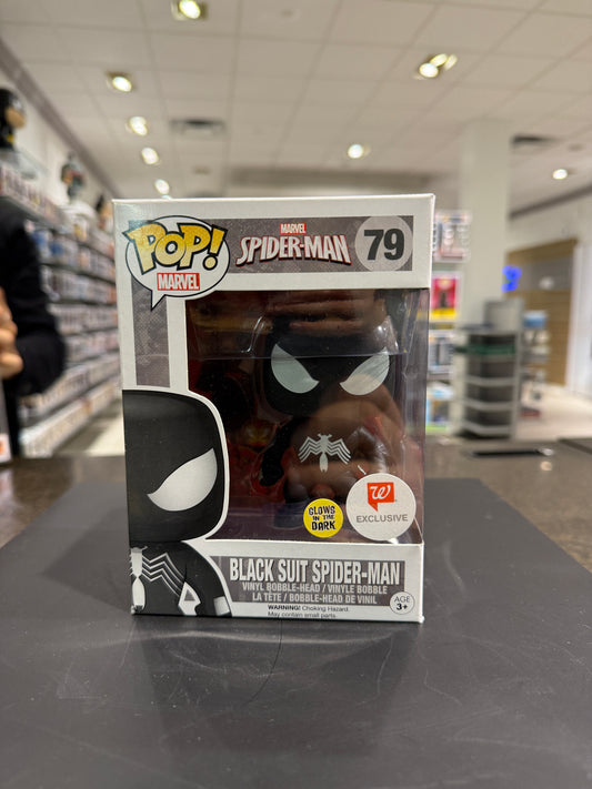 Funko Pop! Marvel - Black Suit Spiderman Glow (Walgreens)