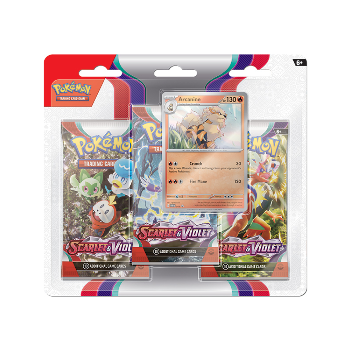 Pokemon TCG: Scarlet & Violet 01- 3-Booster Blister (Arcanine)