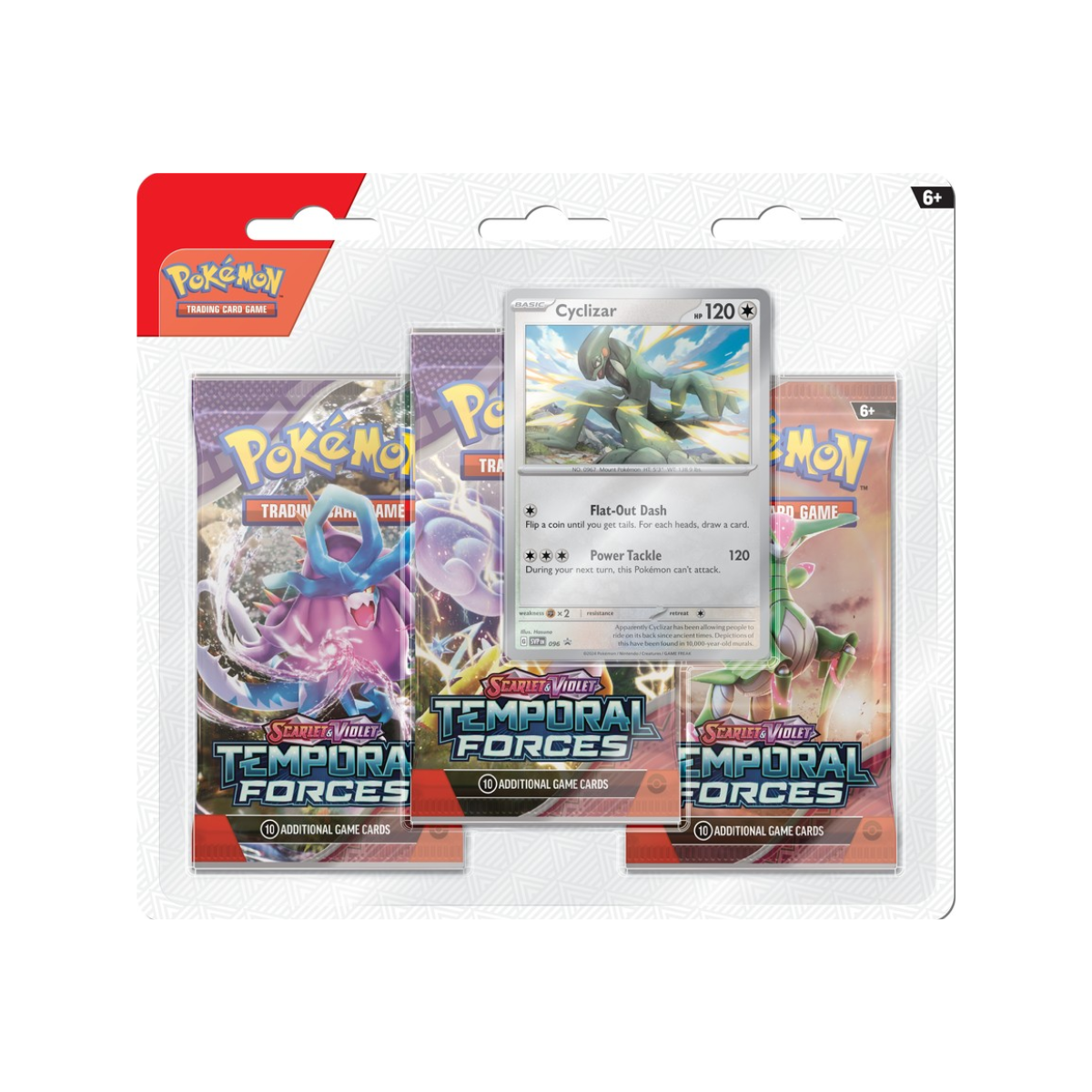 Pokemon TCG: Scarlet & Violet 05 Temporal Forces - 3-Booster Blister (Cyclizar)
