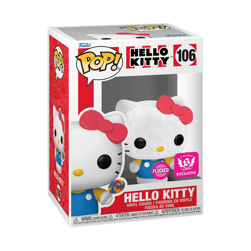 Funko Pop! Sanrio - Hello Kitty with Lollipop Flocked (It'Sugar Exclusive)
