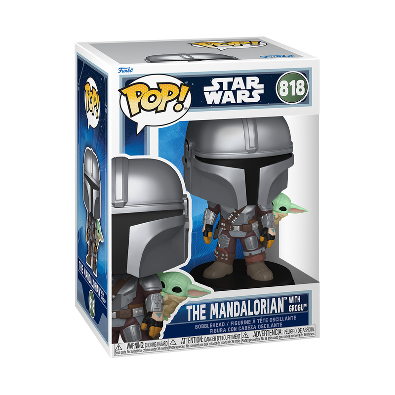 Funko Pop! Star Wars - The Mandalorian with Grogu On Back