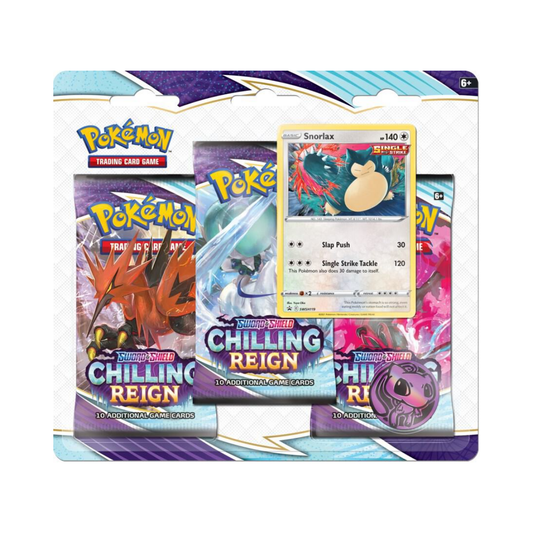 Pokémon TCG: Sword and Shield Chilling Reign - 3-Pack Blister [Snorlax & Eevee]