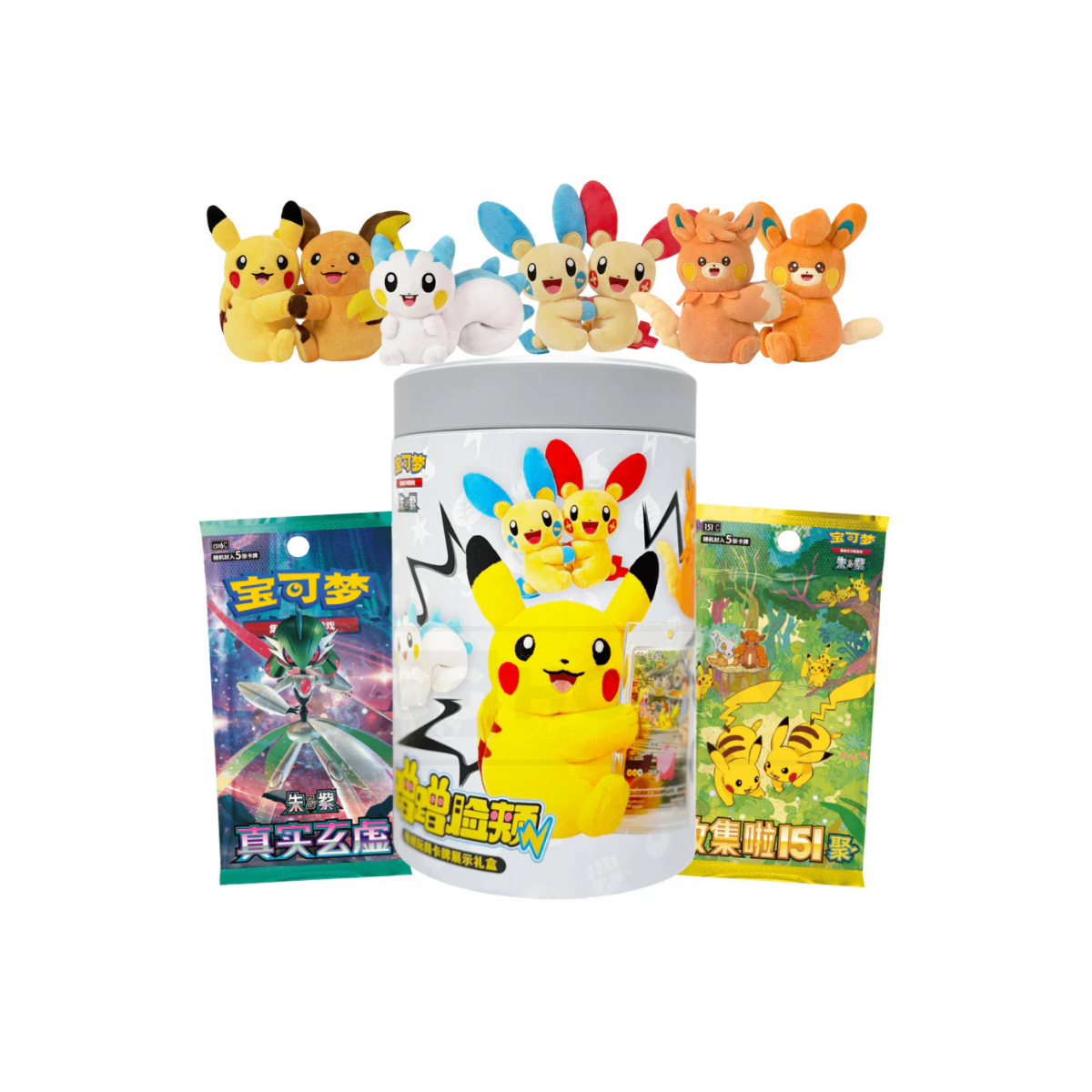 Pokémon TCG: Pokémon Plush Tin Blind Box with Display Card - Simplified Chinese