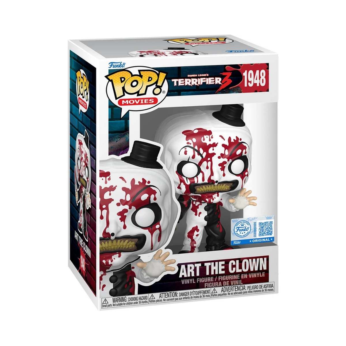 Funko Pop!  Terrifier 3 - Art the Clown Bloody (Entertainment Earth)
