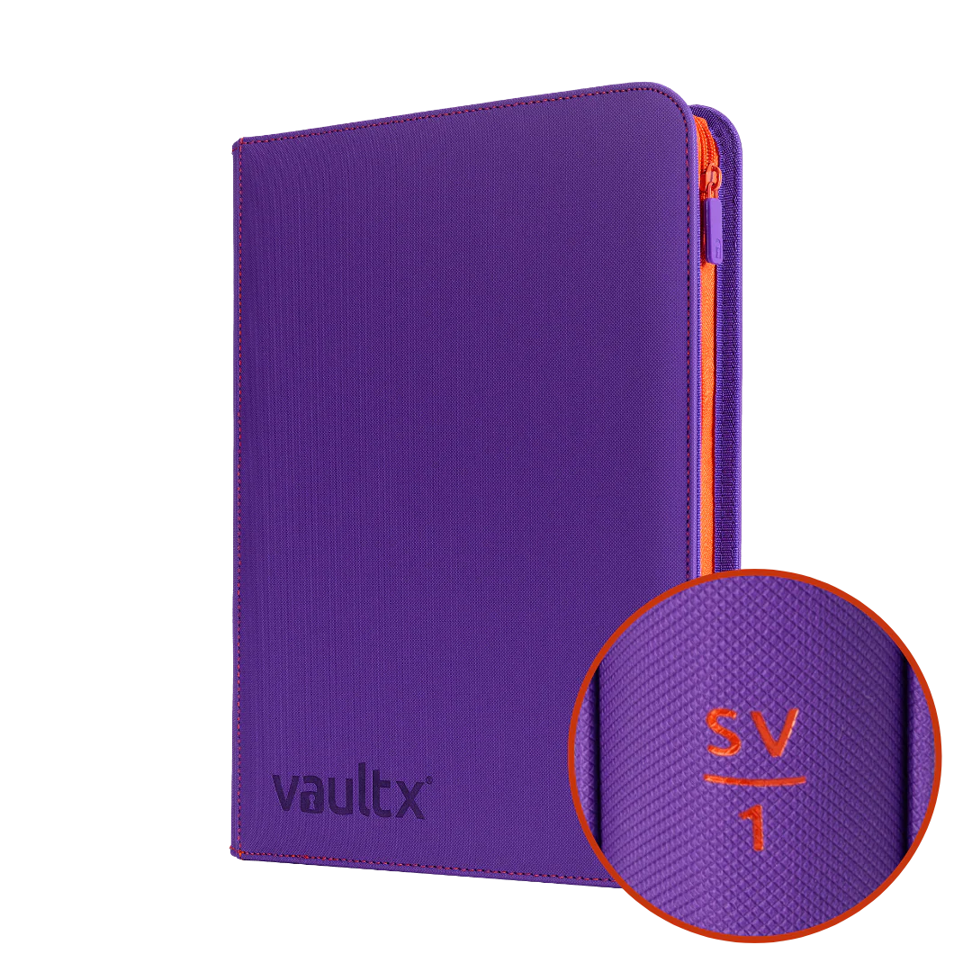 Vault X - 9-Pocket Exo-Tec® Zip Binder Scarlet and Violet