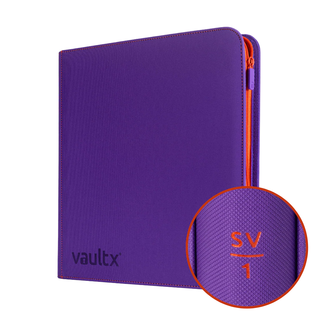 Vault X - 12-Pocket Exo-Tec® Zip Binder Scarlet and Violet