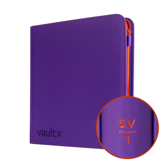 Vault X - 12-Pocket Exo-Tec® Zip Binder Scarlet and Violet