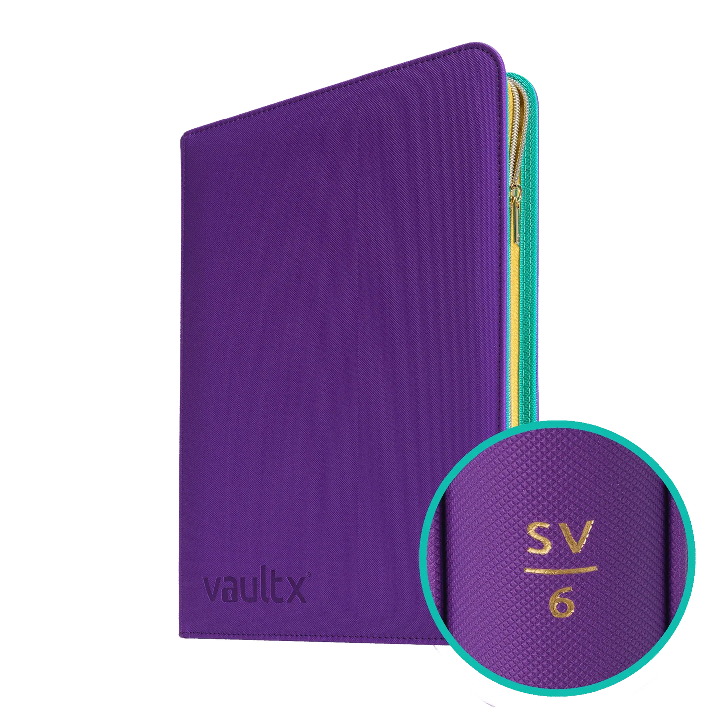 Vault X - 9-Pocket Exo-Tec® Zip Binder Scarlet and Violet