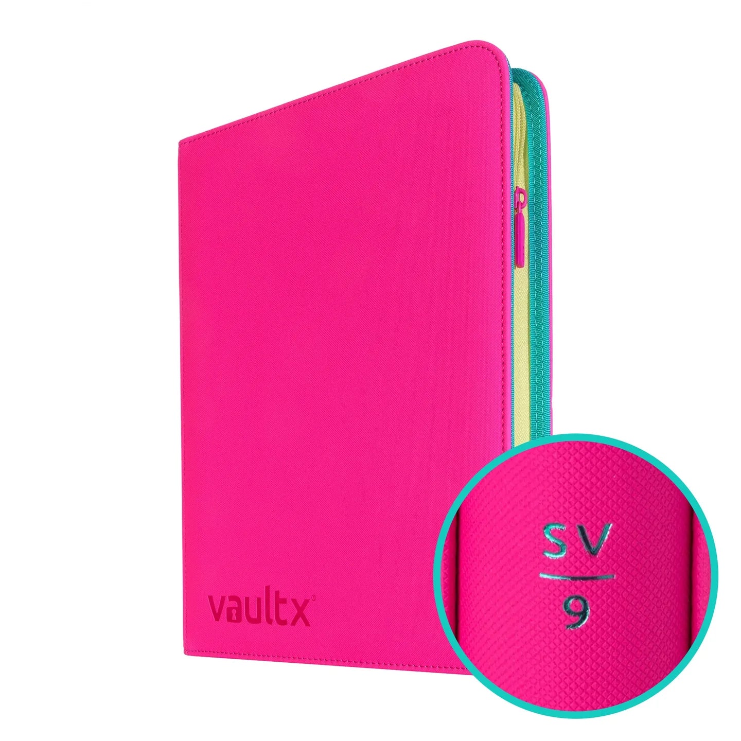 Vault X - 9-Pocket Exo-Tec® Zip Binder Scarlet and Violet