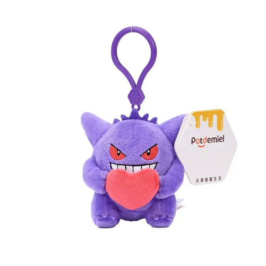 Pokémon Plush - Potdemiel Plush - Gengar with Heart Keychain