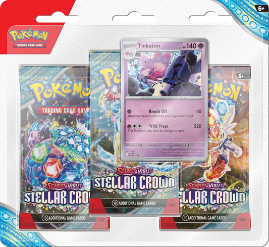 Pokemon TCG: Scarlet & Violet 07 Stellar Crown - 3 Pack Blister