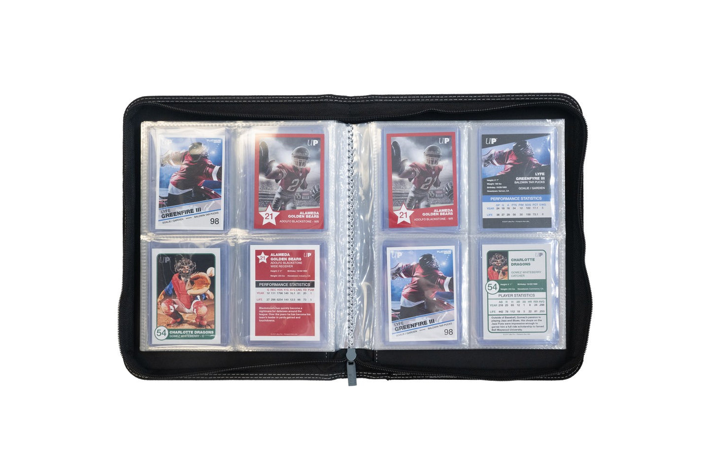 Ultra Pro Binder: PRO 4-Pocket Zippered Toploader- Black
