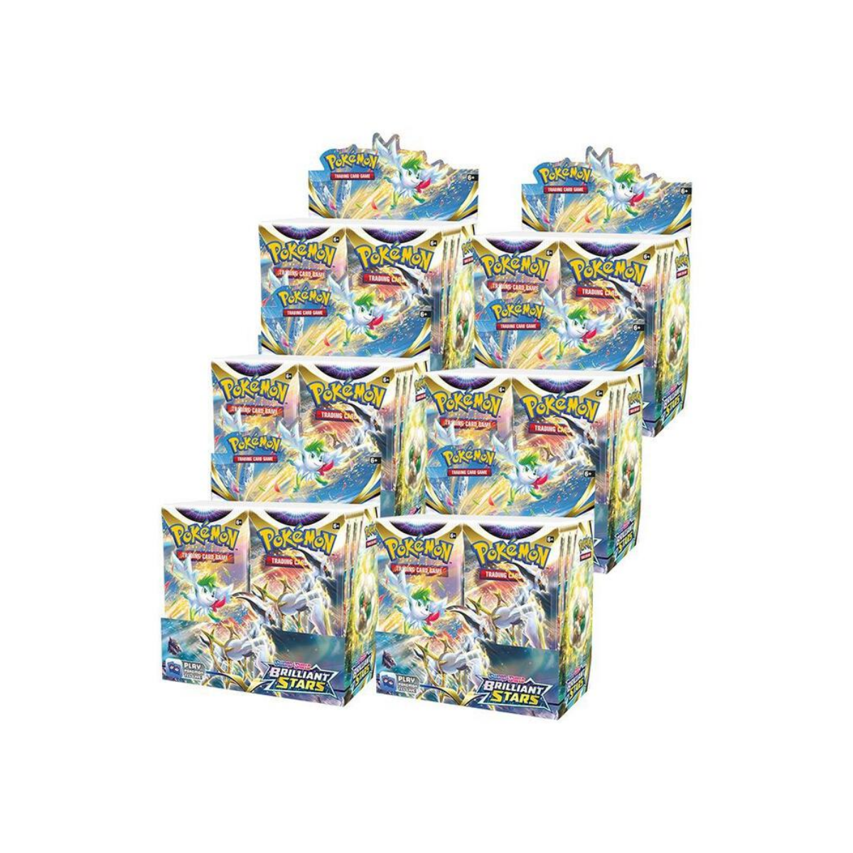 Pokémon TCG: Sword & Shield-Brilliant Stars-  Booster Display Box Case (6 Booster boxes)