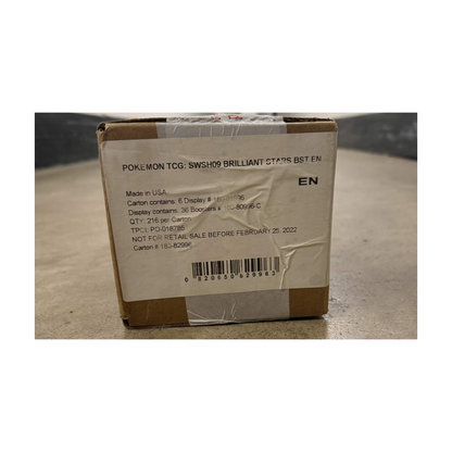 Pokémon TCG: Sword & Shield-Brilliant Stars-  Booster Display Box Case (6 Booster boxes)