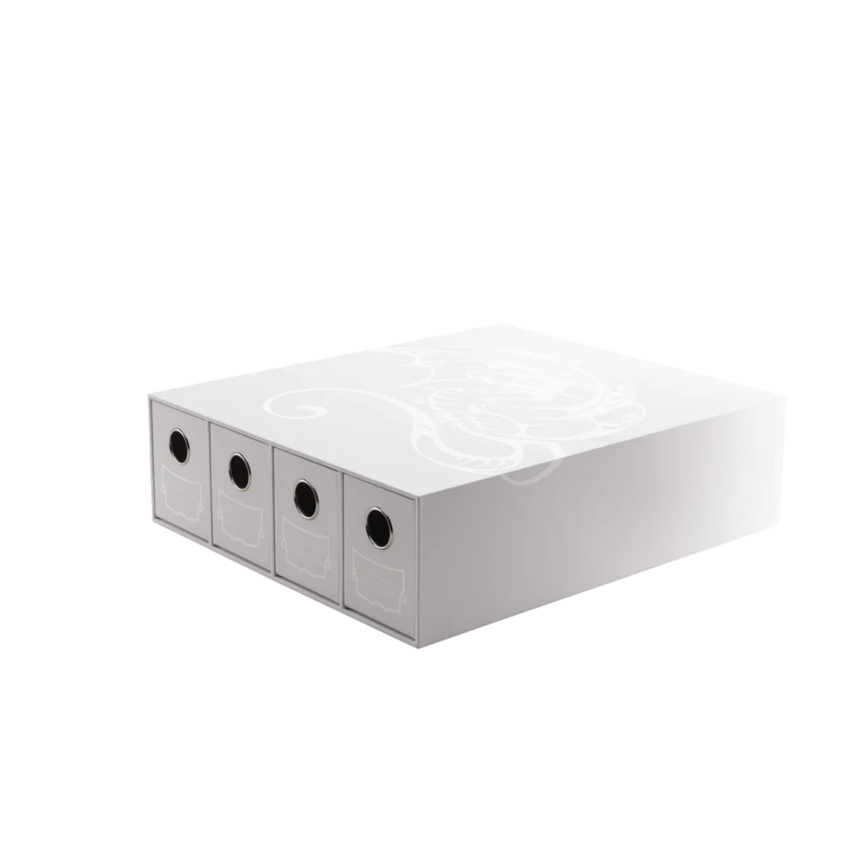 Dragon Shield: Fortress Card Drawers Horizonal 4 row - White