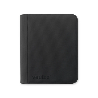 Vault X - 4-Pocket Exo-Tec® Toploader Compatible Zip Binder: Black