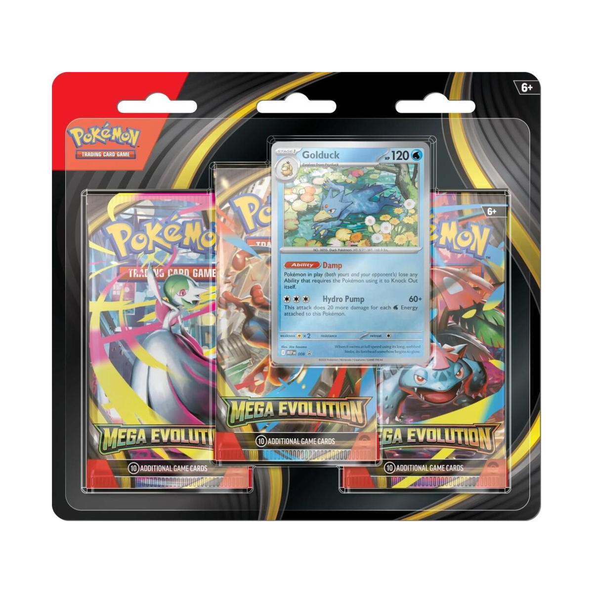 Pokémon TCG: Mega Evolution 01- 3-Pack Blister (Styles may Vary)