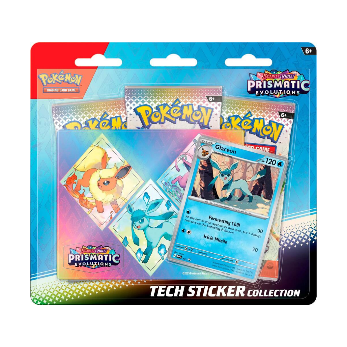 Pokémon TCG: Scarlet & Violet Prismatic Evolutions- Tech Sticker Collection (Styles May Vary)