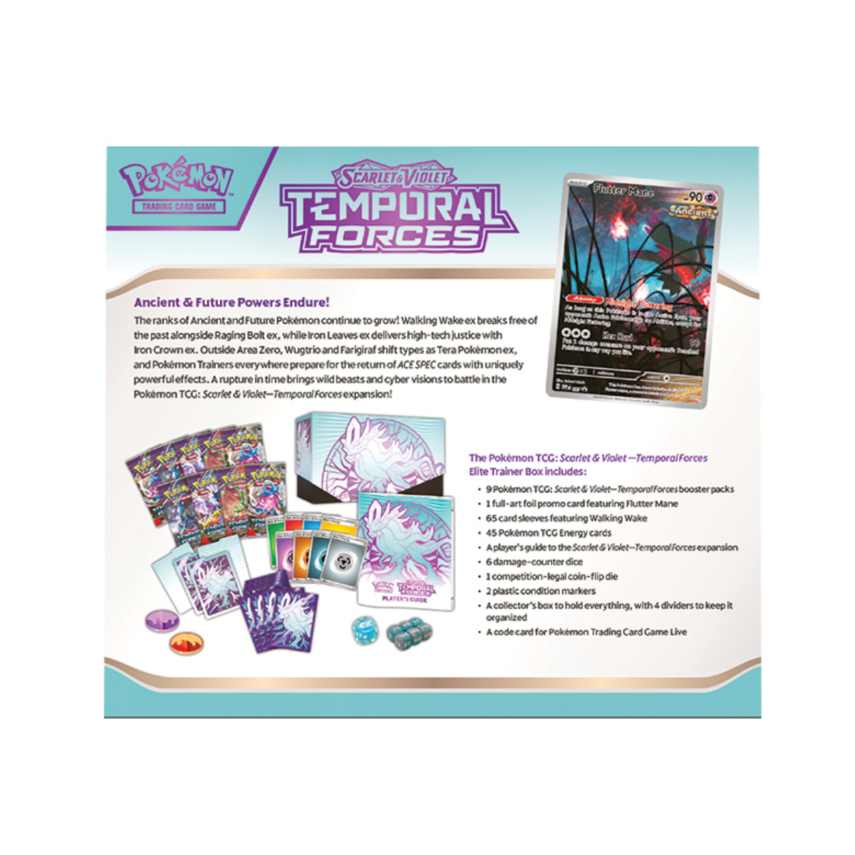 Pokemon TCG: Scarlet & Violet 05 Temporal Forces- Elite Trainer Box (Styles May Vary)