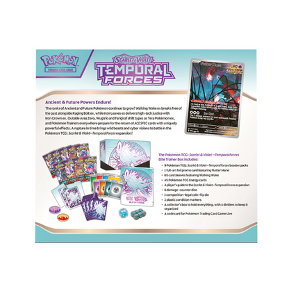 Pokemon TCG: Scarlet & Violet 05 Temporal Forces- Elite Trainer Box (Styles May Vary)
