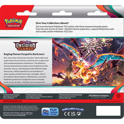 Pokémon TCG: Scarlet & Violet 03 Obsidian Flames- 3-Booster Blister (Houndstone)