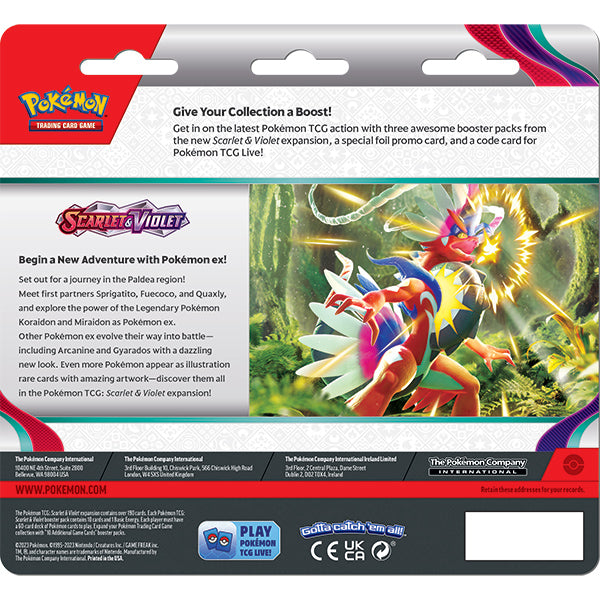 Pokemon TCG: Scarlet & Violet 01- 3-Booster Blister (Dondozo)